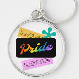 愛プライド愛。LGBT+プライドレインボーキーチェーン キーホルダー
