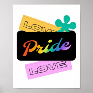 愛プライド愛。LGBT+プライド。虹 ポスター