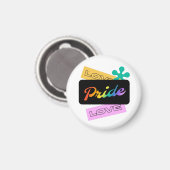 愛プライド愛。LGBT+プライド。虹 マグネット (正面/裏面)