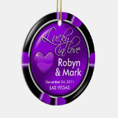 愛ベガスの新婚者のカジノの破片で幸運 セラミックオーナメント (右)