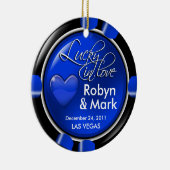 愛ベガスの新婚者のカジノの破片で幸運 セラミックオーナメント (右)