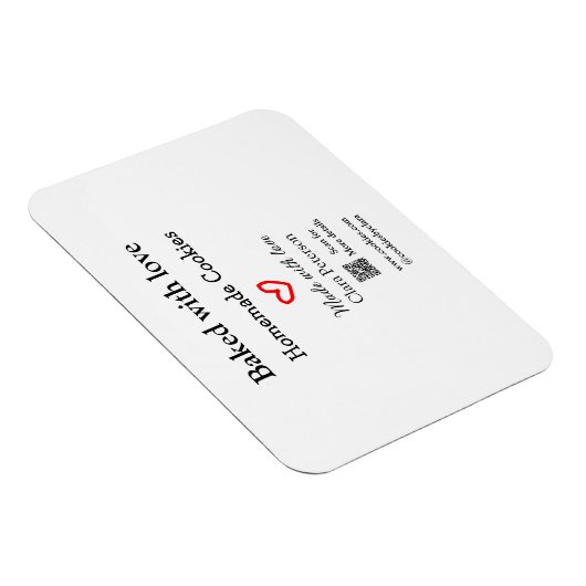 愛ホーム焼いたクッキーと愛で作られたQRを追加 マグネット (右側)