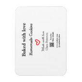 愛ホーム焼いたクッキーと愛で作られたQRを追加 マグネット (縦)