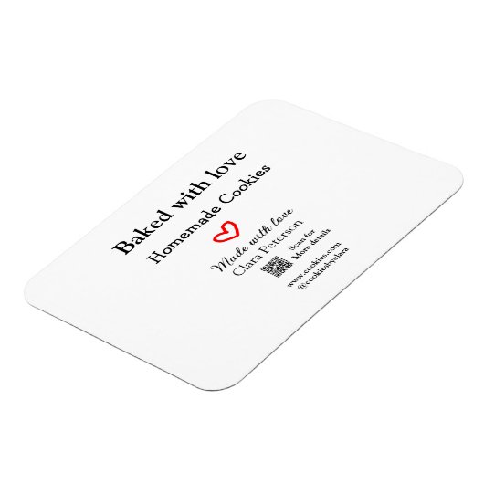 愛ホーム焼いたクッキーと愛で作られたQRを追加 マグネット (左側)