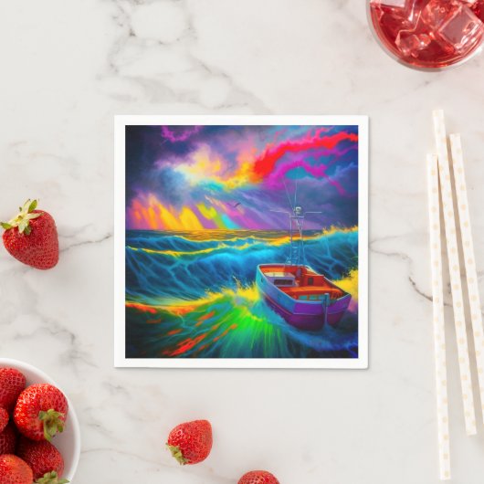 愛ボートシーン スタンダードカクテルナプキン (インサイチュ)