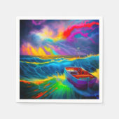 愛ボートシーン スタンダードカクテルナプキン (正面)