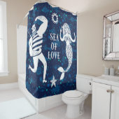 愛ポスターの海 シャワーカーテン (インサイチュ)