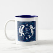 愛ポスターの海 ツートーンマグカップ (左)