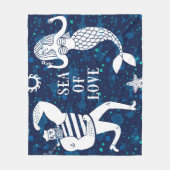 愛ポスターの海 フリースブランケット (正面)