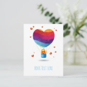 愛ポストカードのネコとバルーン ポストカード (スタンド正面)