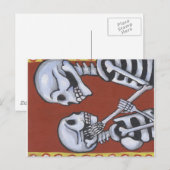 愛ポストカードのdia de los muertosスケルトン ポストカード (正面/裏面)