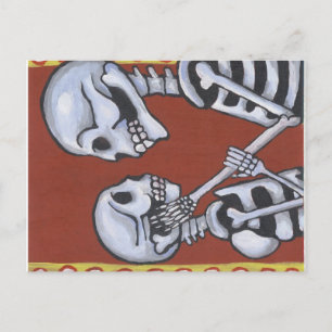 愛ポストカードのdia de los muertosスケルトン ポストカード