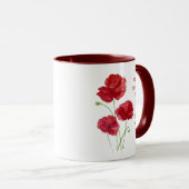 愛ポピー花そう多くの私のおもしろい引用文マグ マグカップ (正面右)