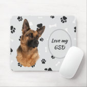 愛マイドイツの羊飼い犬のパワープリントマウスパッド マウスパッド (マウス)
