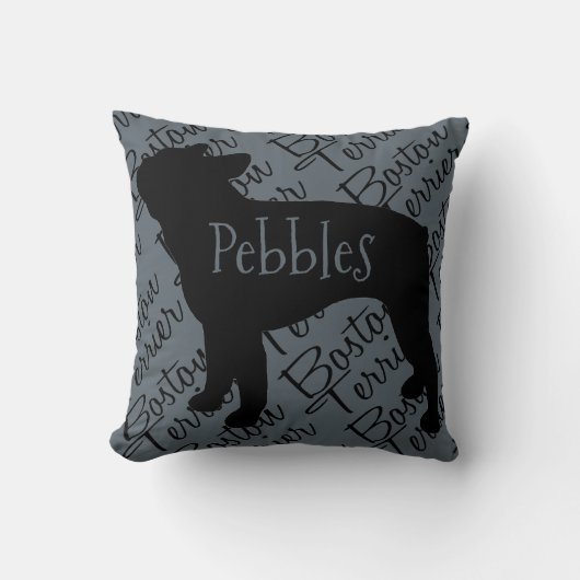 愛マイボストンテリア犬 クッション (正面)