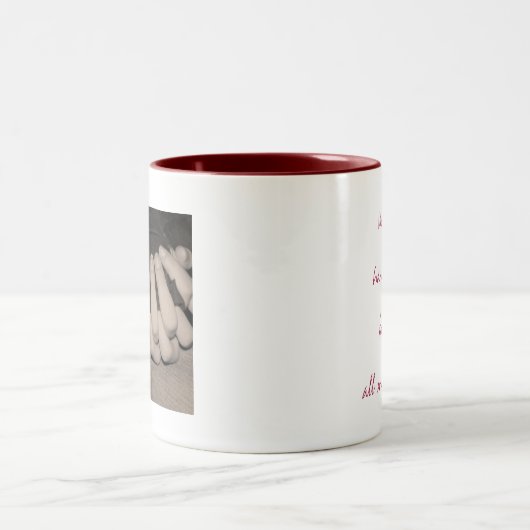 愛マグがあっている持ちなさいところ ツートーンマグカップ (中央)