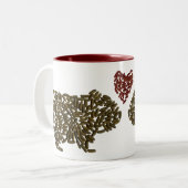 愛マグのモルモット ツートーンマグカップ (正面左)