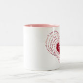 愛マグの多くの言語 ツートーンマグカップ (中央)