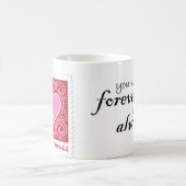 愛マグは永久に押します コーヒーマグカップ (中央)