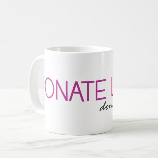 愛マグNWMMBを寄付して下さい コーヒーマグカップ (正面左)