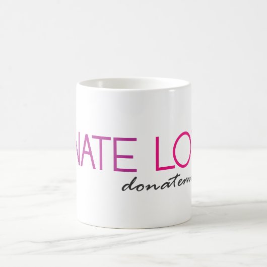 愛マグNWMMBを寄付して下さい コーヒーマグカップ (中央)