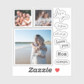 愛ママ感傷的な写真 シール (シート)