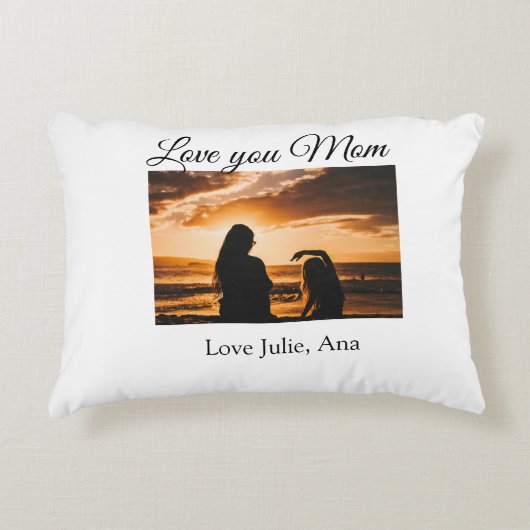 愛ママ母の日を追加の写真名シンプル前 アクセントクッション (正面)