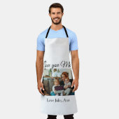 愛ママ母の日を追加の写真名シンプル前 エプロン (着用した状態)