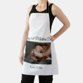 愛ママ母の日を追加の写真名シンプル前 エプロン (インサイチュ)