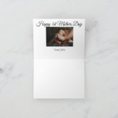 愛ママ母の日を追加の写真名シンプル前 カード (内部)