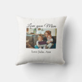 愛ママ母の日を追加の写真名シンプル前 クッション (裏面)