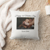 愛ママ母の日を追加の写真名シンプル前 クッション (ブランケット)