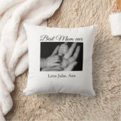 愛ママ母の日を追加の写真名シンプル前 クッション (ブランケット)
