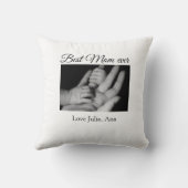 愛ママ母の日を追加の写真名シンプル前 クッション (裏面)