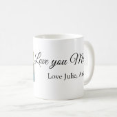 愛ママ母の日を追加の写真名シンプル前 コーヒーマグカップ (正面右)