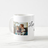 愛ママ母の日を追加の写真名シンプル前 コーヒーマグカップ (正面左)