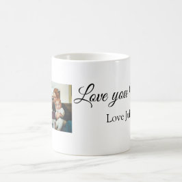 愛ママ母の日を追加の写真名シンプル前 コーヒーマグカップ