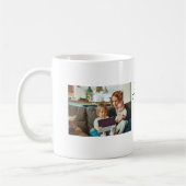愛ママ母の日を追加の写真名シンプル前 コーヒーマグカップ (左)