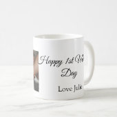 愛ママ母の日を追加の写真名シンプル前 コーヒーマグカップ (正面右)