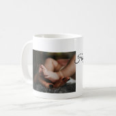 愛ママ母の日を追加の写真名シンプル前 コーヒーマグカップ (正面左)