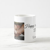 愛ママ母の日を追加の写真名シンプル前 コーヒーマグカップ (中央)