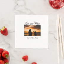 愛ママ母の日を追加の写真名シンプル前