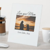愛ママ母の日を追加の写真名シンプル前 台座サイン (インサイチュ)