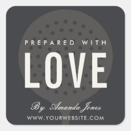 愛ミニマルで作ったグレーブラックスキマーシェフ スクエアシール