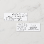 愛ミニマルな花の派手とのモダンなハンドメイド スキニー名刺 (正面/裏面)