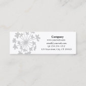 愛ミニマルな花の派手とのモダンなハンドメイド スキニー名刺 (裏面)