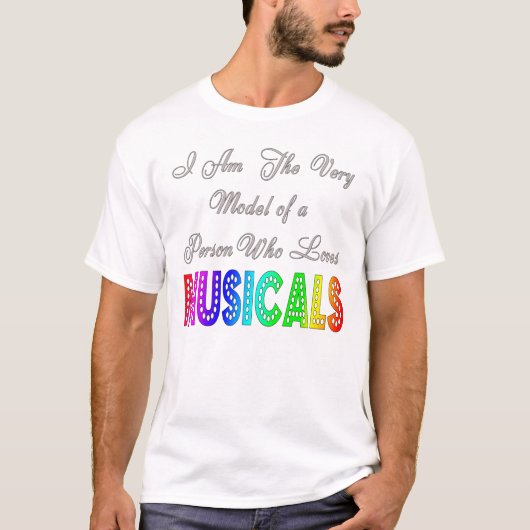 愛ミュージカルメンズTシャツ Tシャツ (正面)