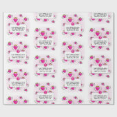 愛メッセージカスタム漫画本スタイルハートギフト ラッピングペーパー (フラット)