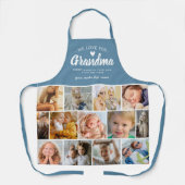 愛モダンおばあちゃんフォトコラージュ エプロン (正面)