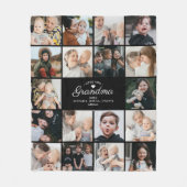 愛モダンおばあちゃん/その他の18写真コラージュ フリースブランケット (正面)